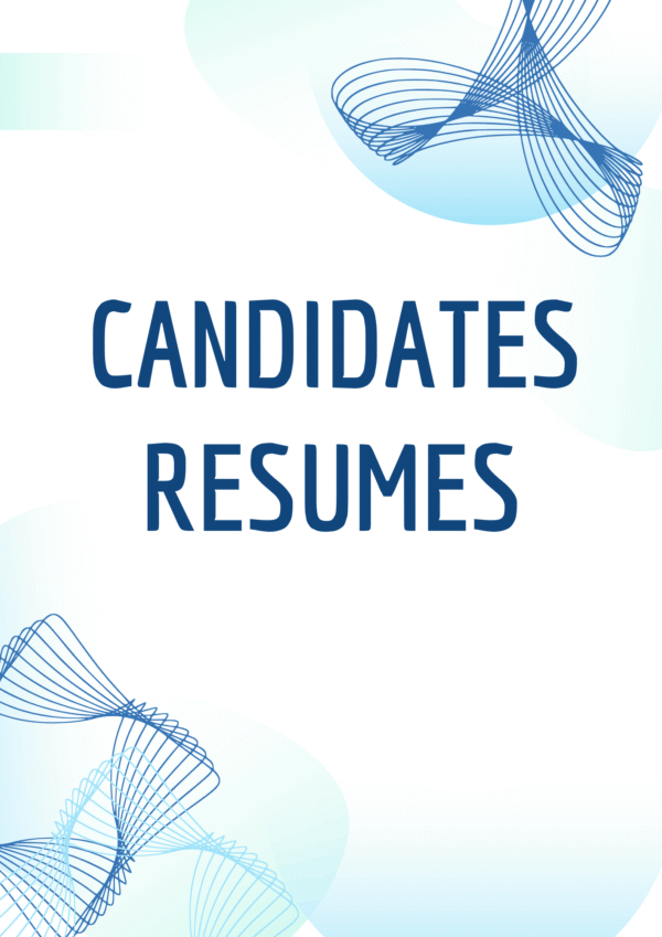 Candidate resume