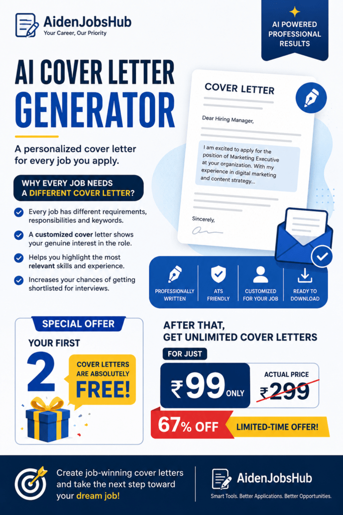 AI Resume Cover Letter Generator AI Resume cover letter generator on aidenjobshub